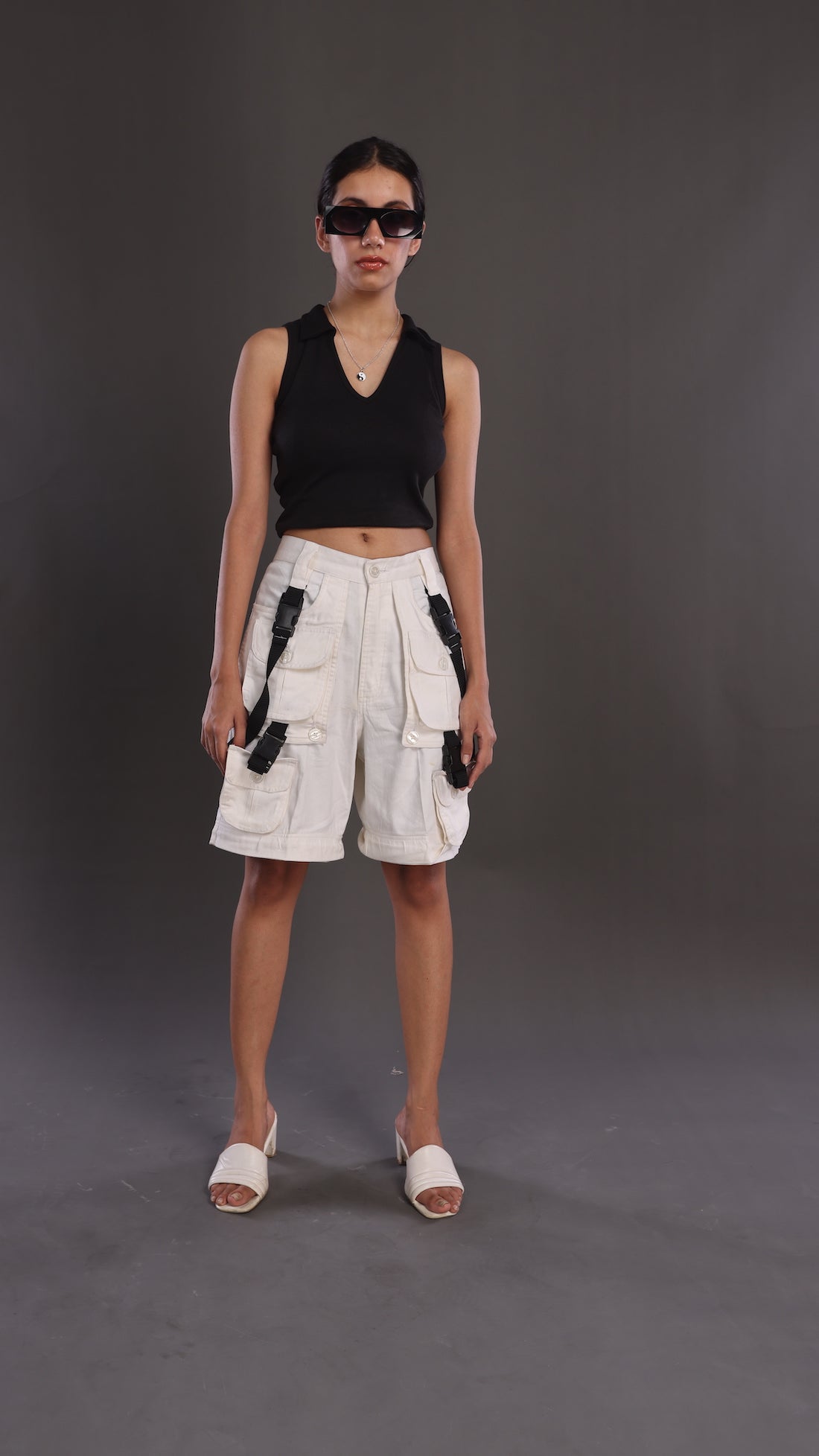 MaxFlex cargo pants  - White