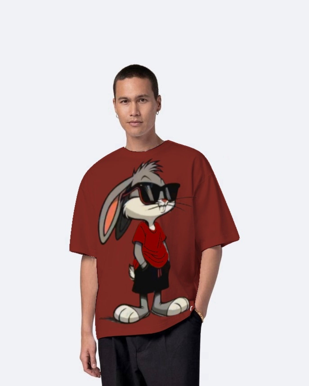 Tom Red Urban Oversized T-Shirt for Men(*)