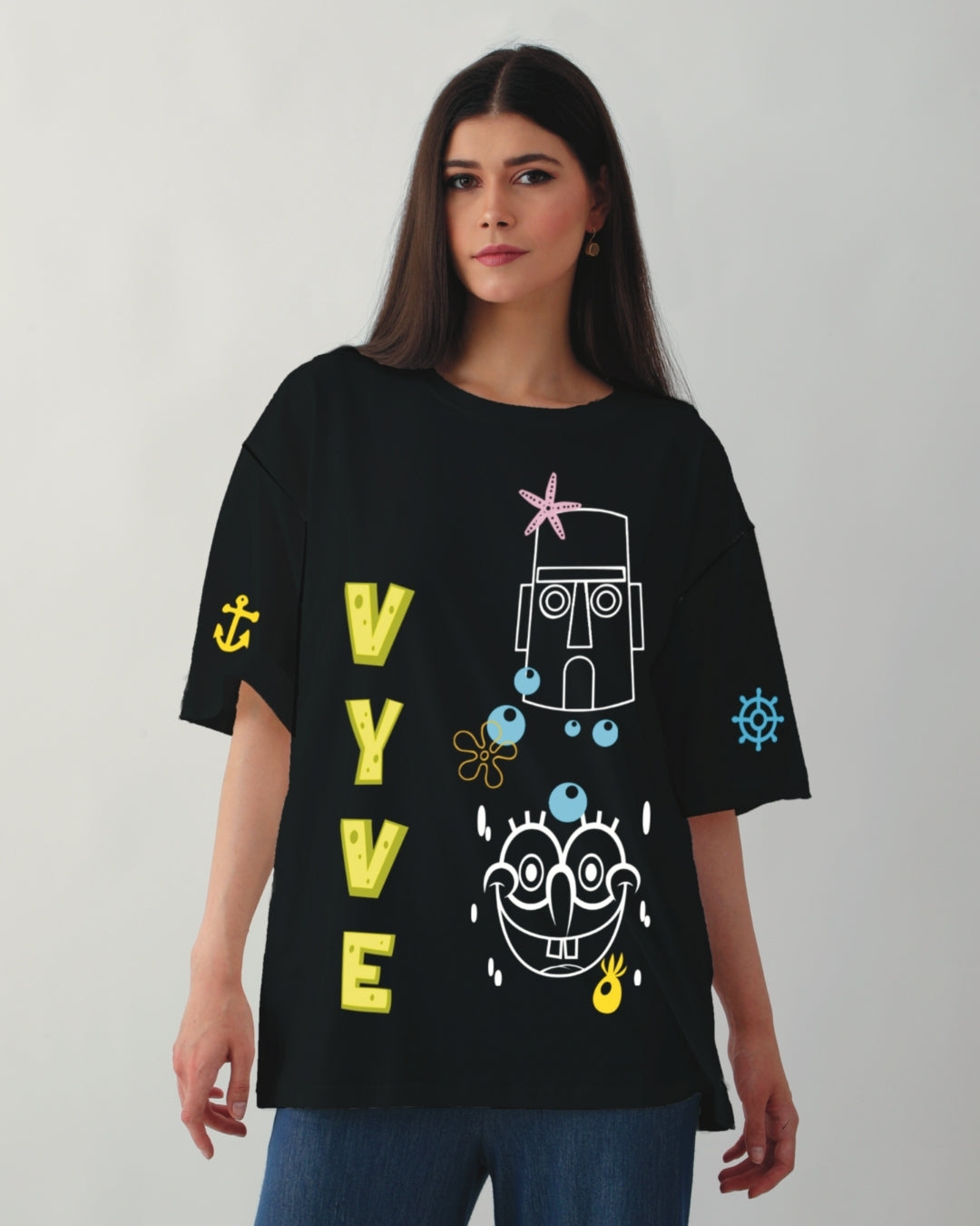 Pack of 2 Women's Oversized Tees - SpongeBob Lite & Sunnies