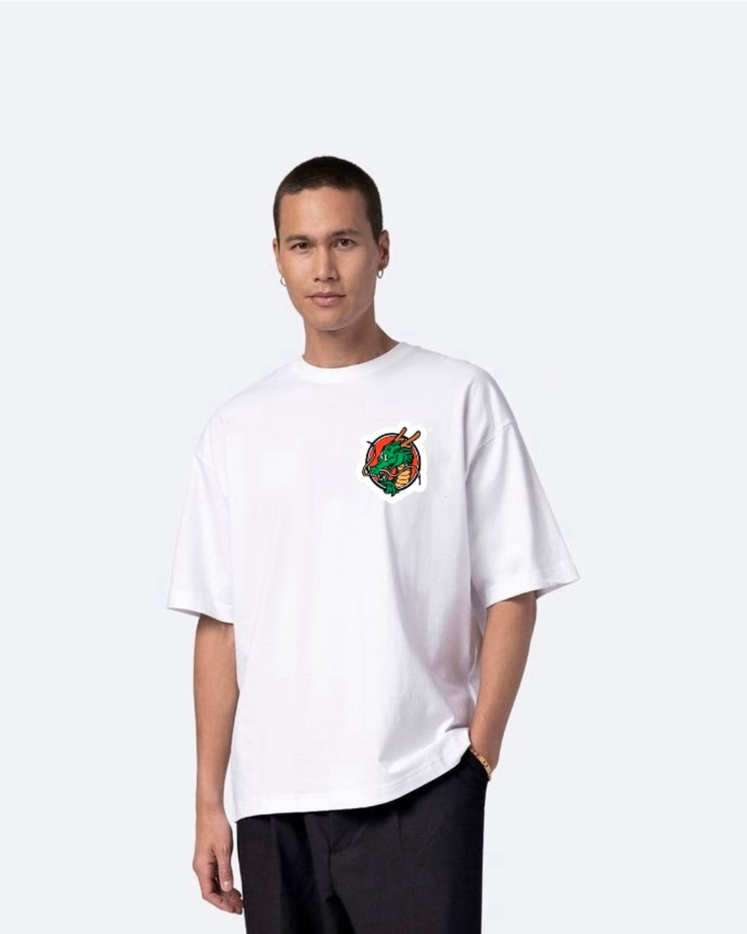 Dragon Goku White Urban Oversized T-Shirt for Men(*)