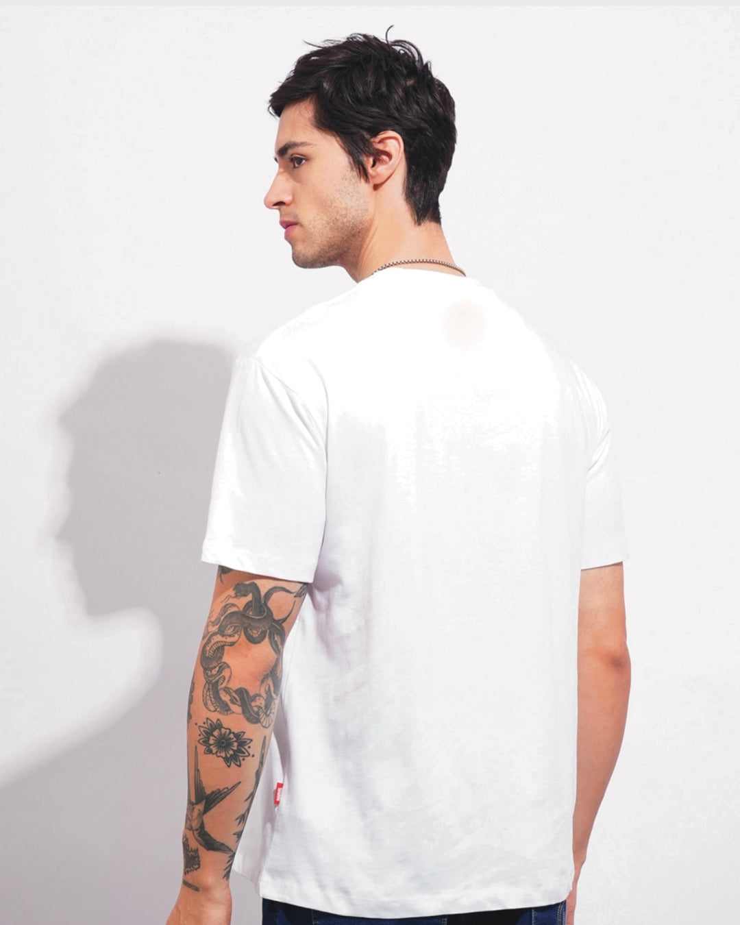 SALLU STYLE UNISEX EXCLUSIVE OVERSIZED TEE - WHITE(*)