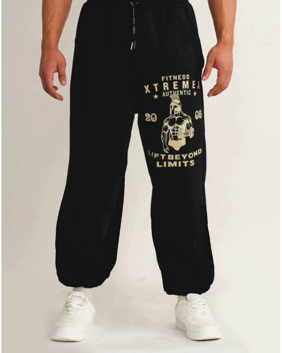 UNISEX BLACK COTTON PANT - BEYOND LIMITS(*)