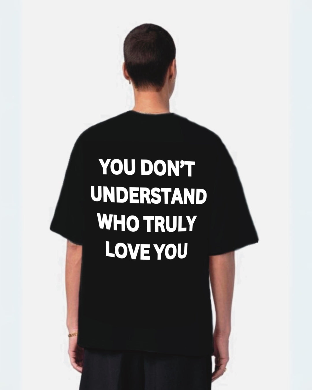 Hand Black Urban Oversized T-Shirt for Men