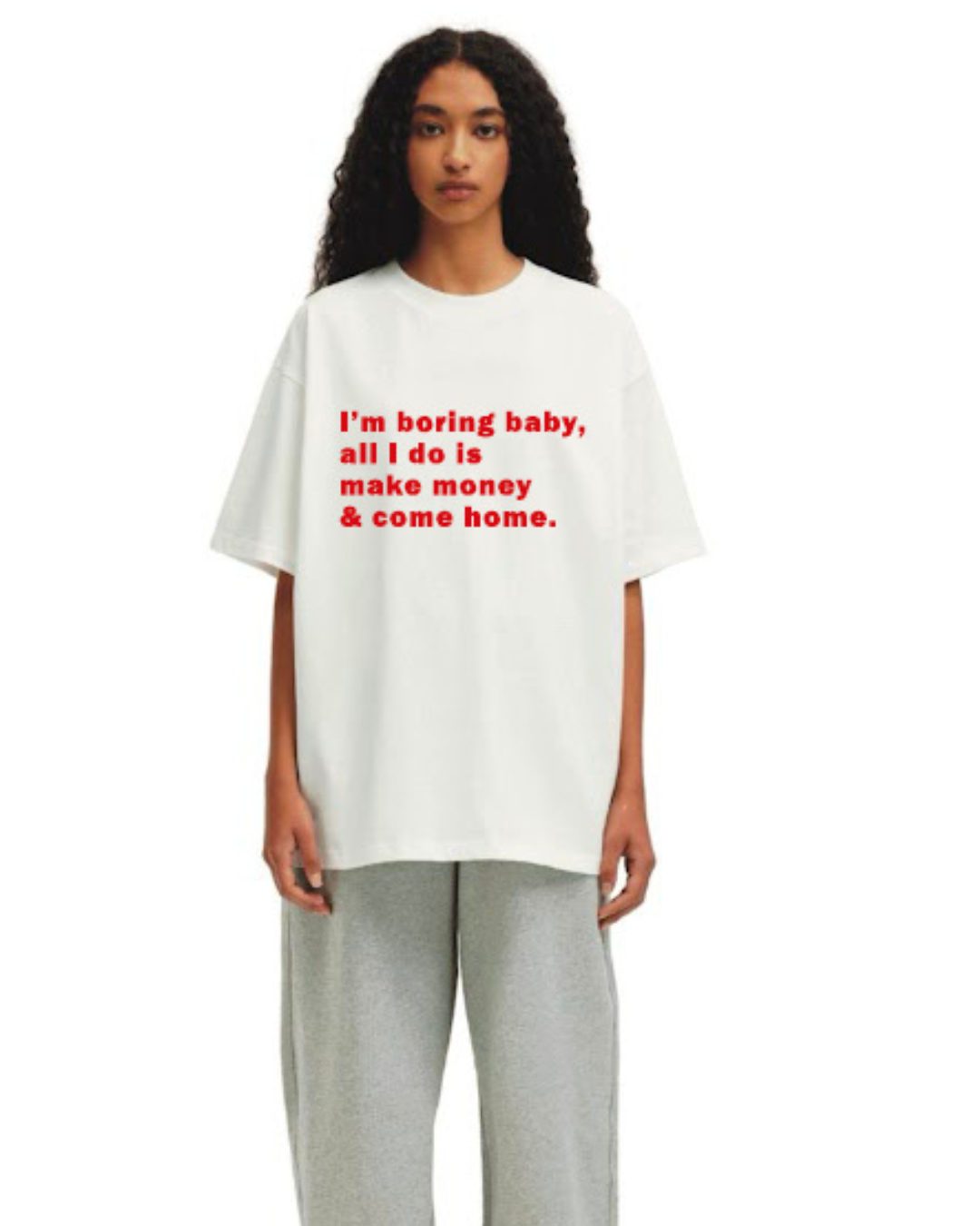 Women White Exclusive Oversized Tee - Malaika Edition