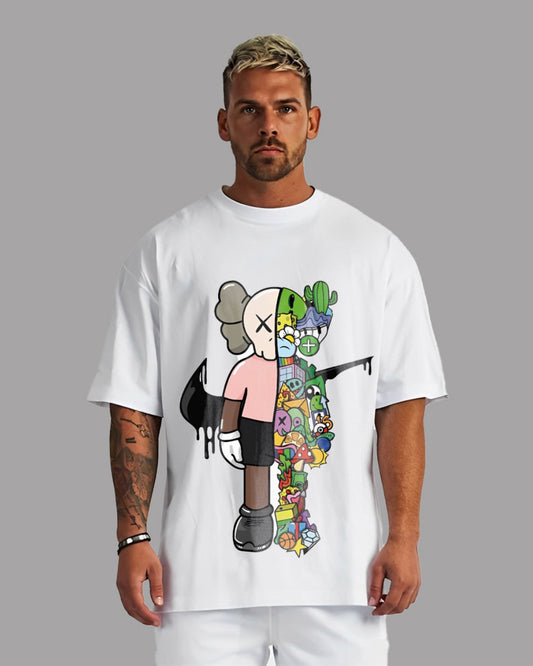 KAWS UNISEX EXCLUSIVE OVERSIZED TEE - WHITE