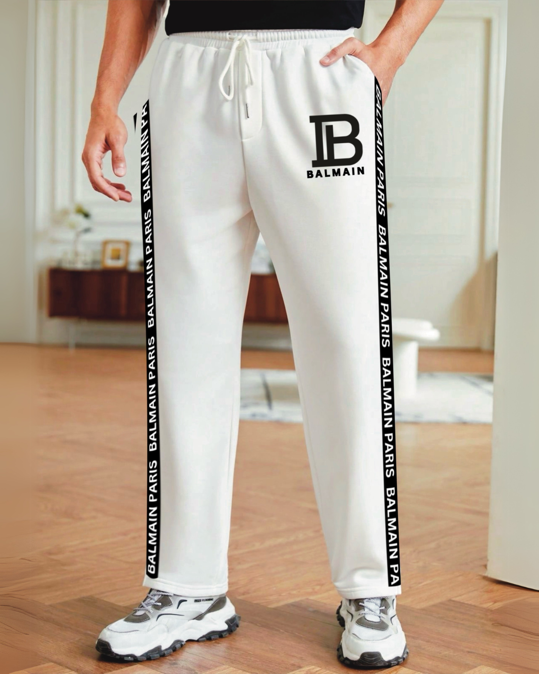 MEN'S WHITE ULTRASOFT COTTON PANT - PARIS STYLE(*)