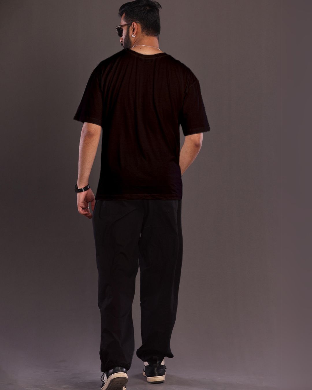 Men's Oversized Black and Black GTA Co Ord Set