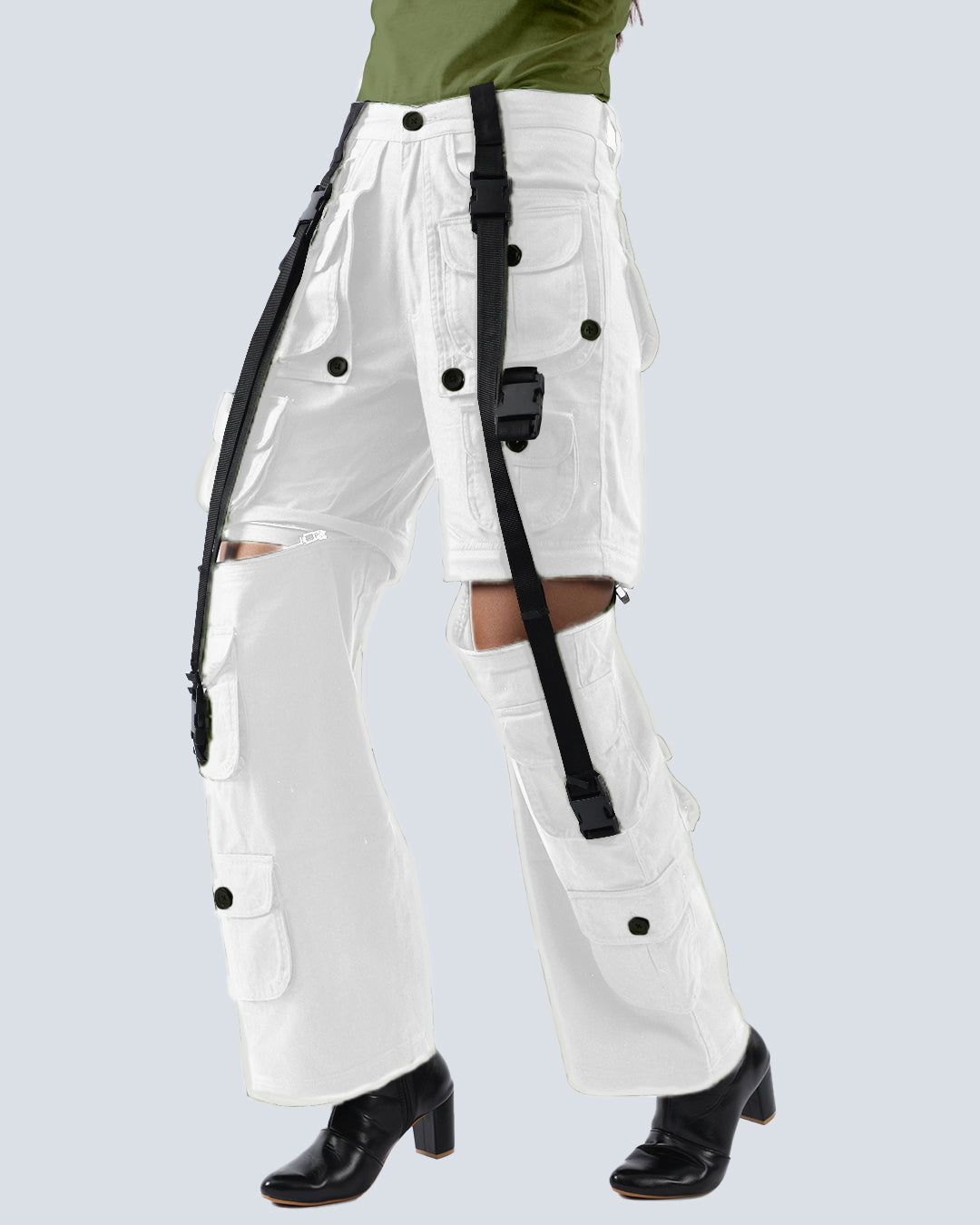 MaxFlex cargo pants  - White