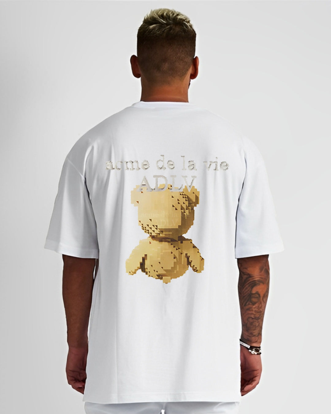 Virat Bear Unisex Exclusive Oversized Tee - White