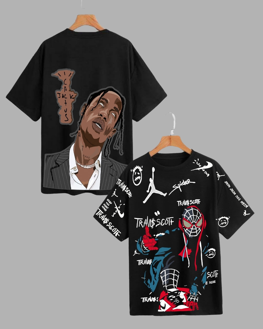 Experience the Magic: Pack of 2 Men's Travis Oversized T-Shirts(*)