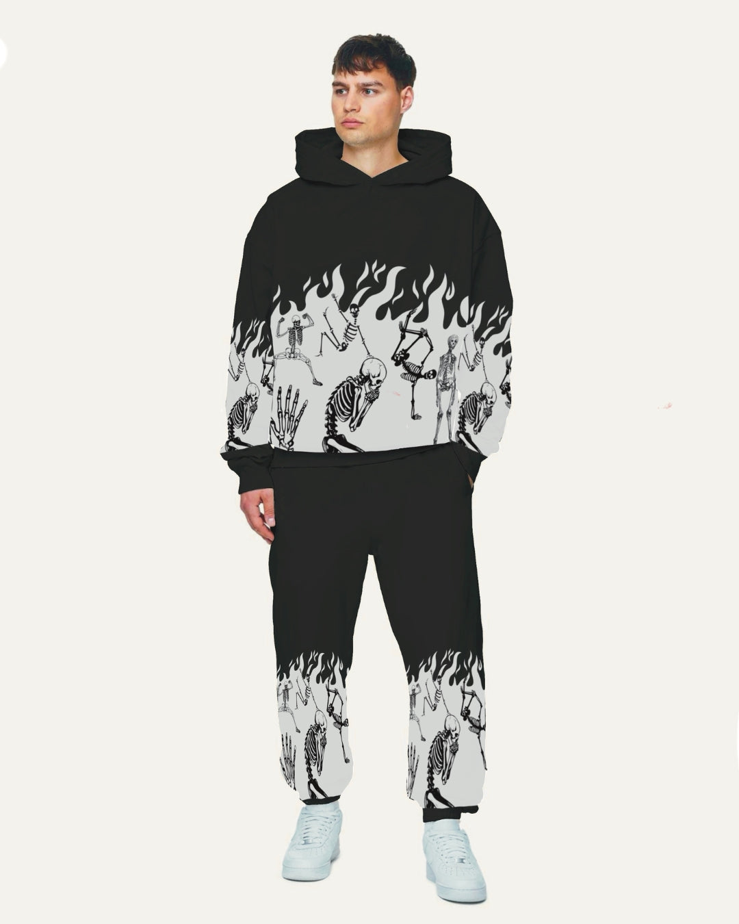 Black shops skeleton hoodie