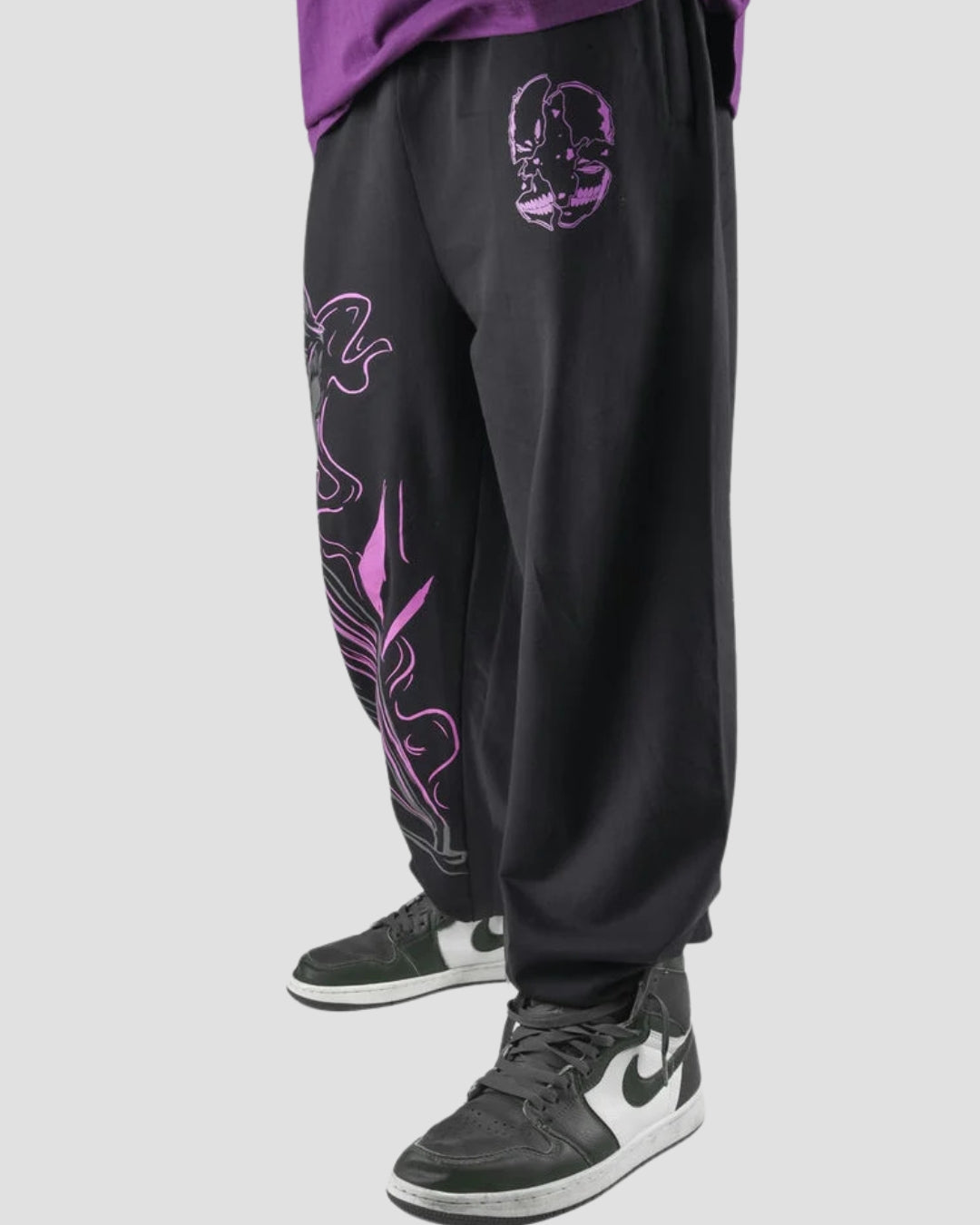 Men's Designer Black Cotton Pant - Silent Shadow