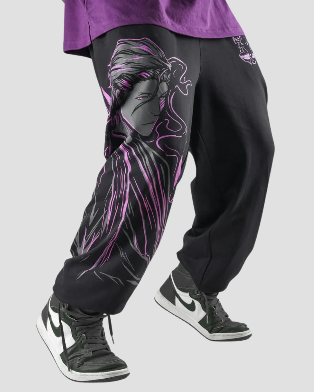 Men's Designer Black Cotton Pant - Silent Shadow