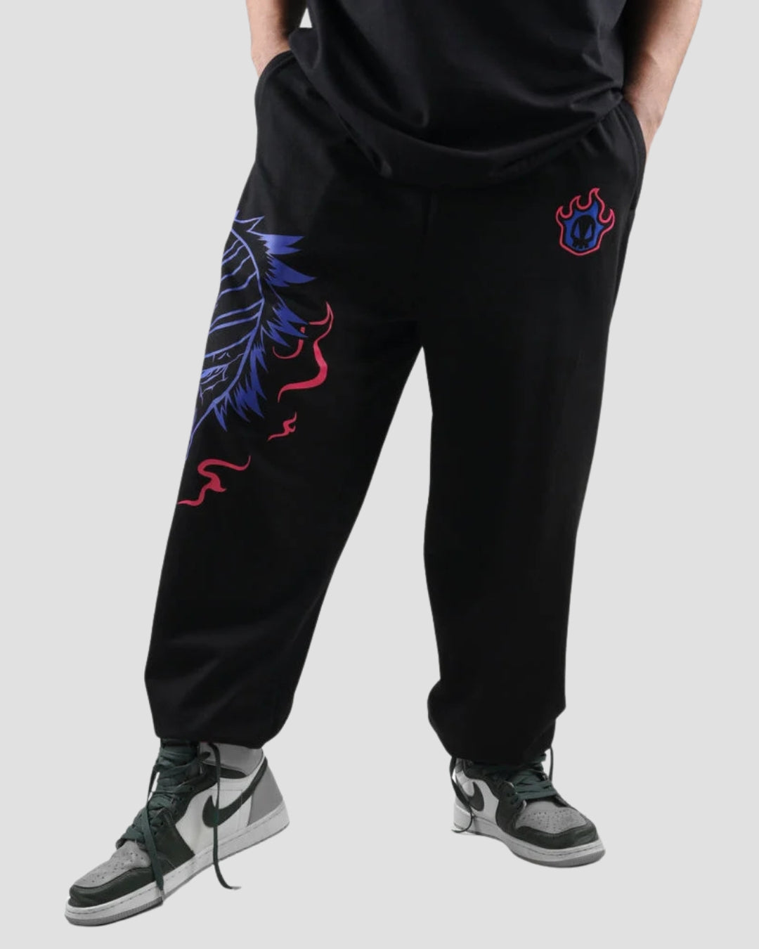 Men's Designer Black Cotton Pant - Dual Soul
