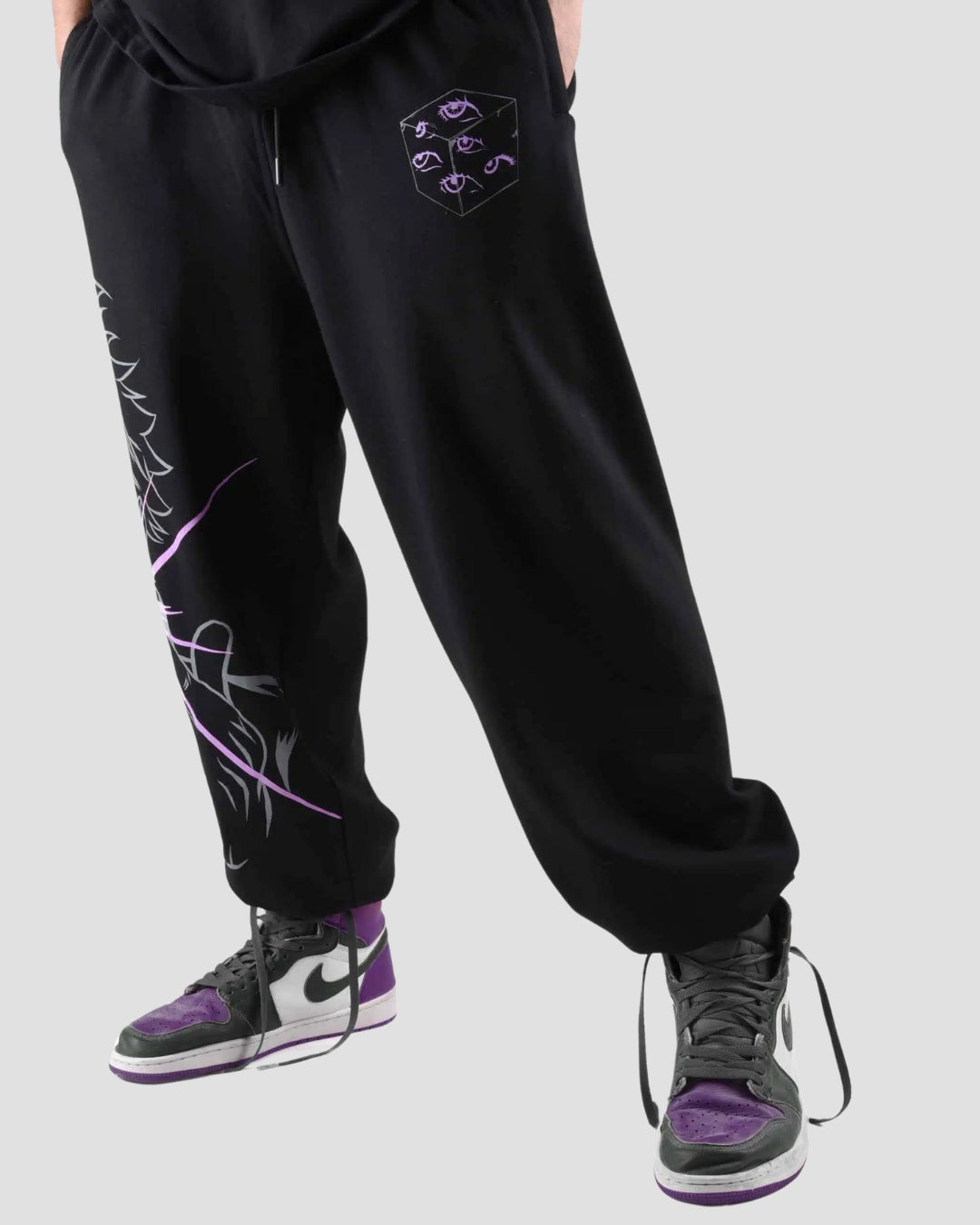 Men's Designer Black Cotton Pant - Curse Mark