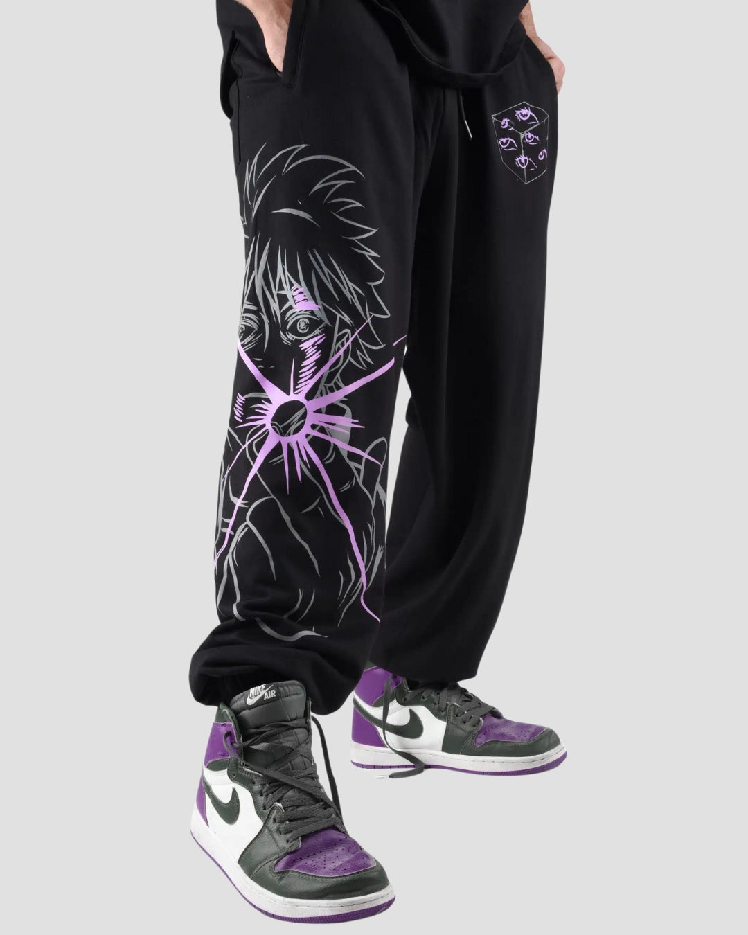 Men's Designer Black Cotton Pant - Curse Mark