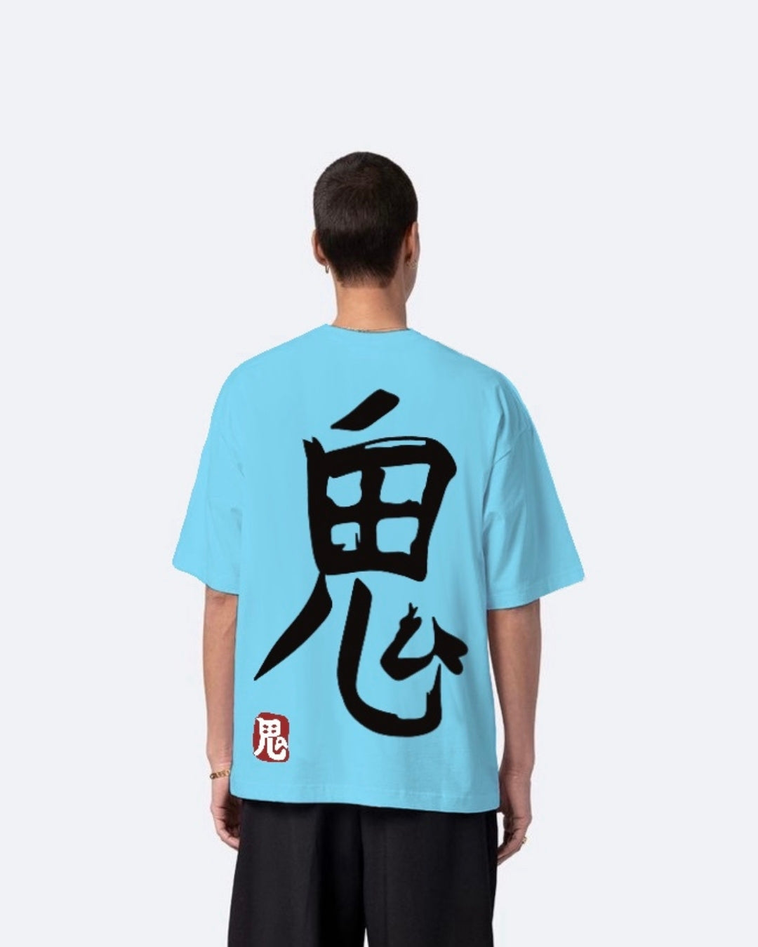 Mysterious Gurl Blue Urban Oversized T-Shirt for Men