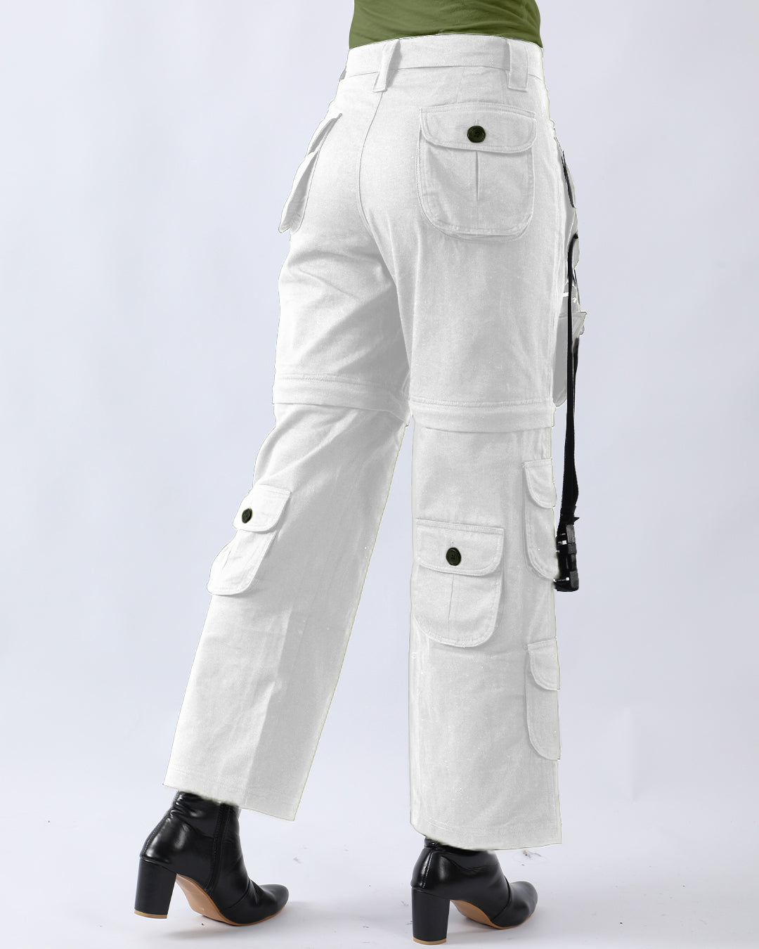 MaxFlex cargo pants  - White