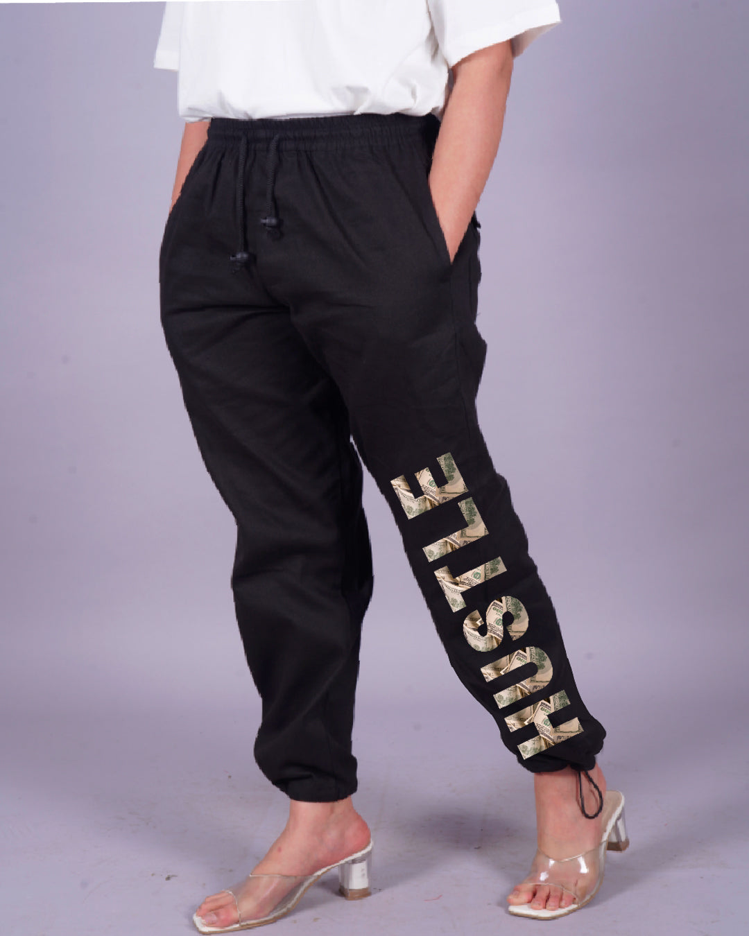 Women's Black Adjustable Cargo Pants - Hustle in Style