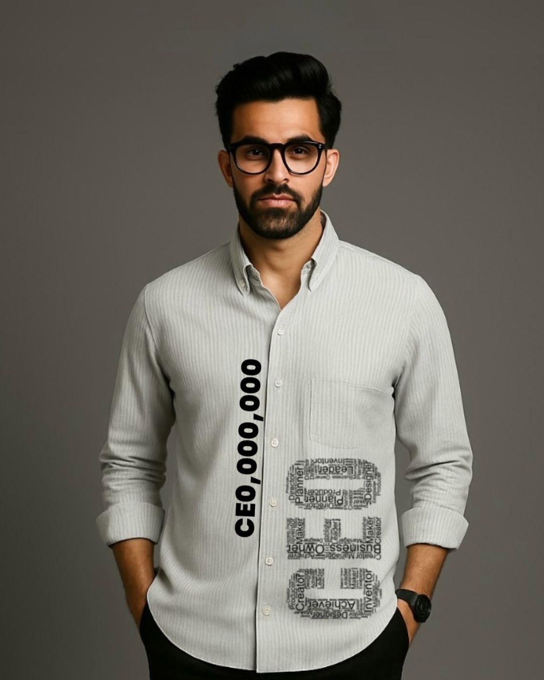 MEN'S CEO VISION FULL SLEEVE STRIPE SHIRT