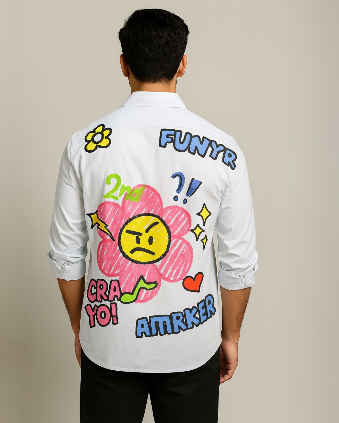 MEN'S FUN AND CLAY WHITE SHIRT
