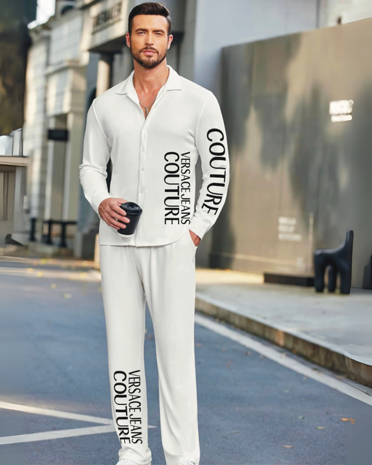 MEN MONO TYPE CORDSET (WHITE AND WHITE)