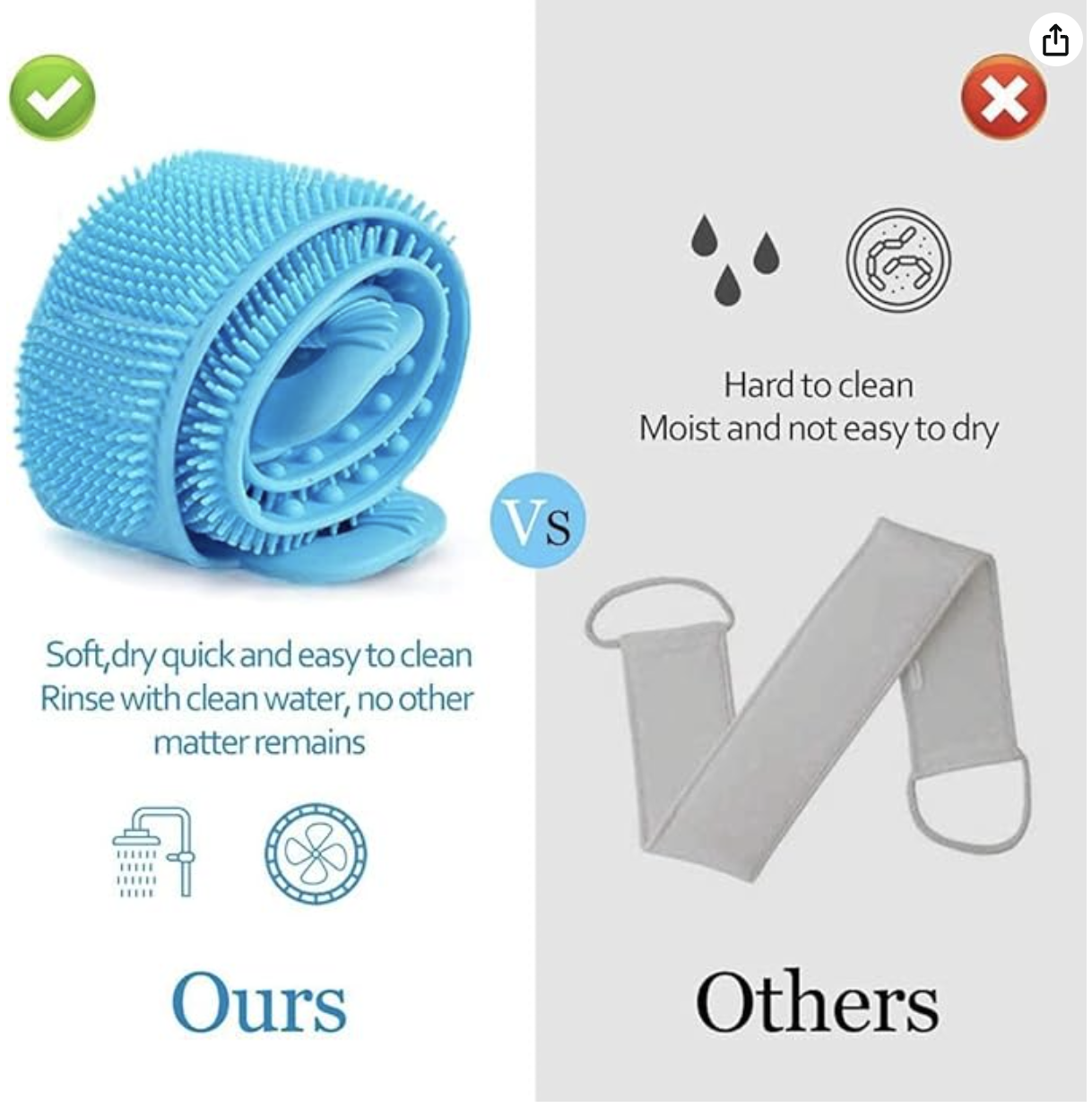 Silicone Back Scrubber Belt