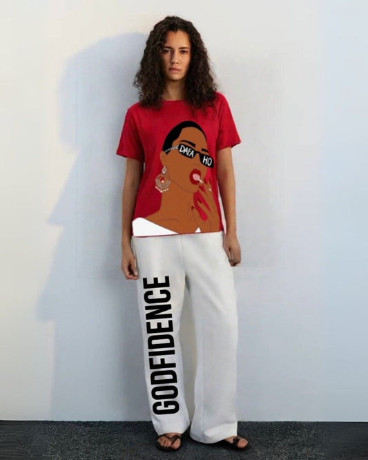 WOMEN'S  DAFFA HO CORDSET (RED AND WHITE)