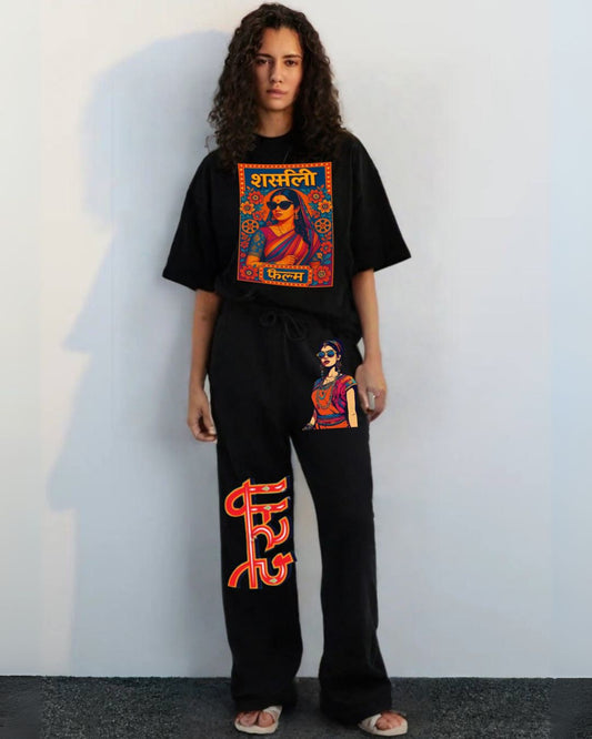 WOMEN'S DESI FILM CORDSET (BLACK AND BLACK)