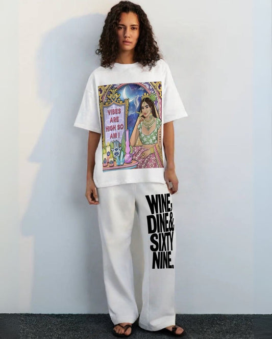 WOMEN'S VIBE 69 CORDSET (WHITE AND WHITE)