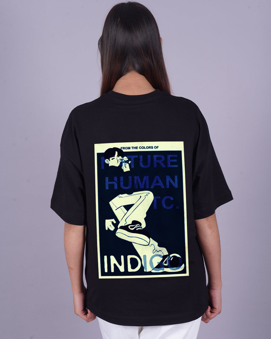 Women's BTS Oversized T-Shirt Combo: RM & Indigo (Pack of 2)
