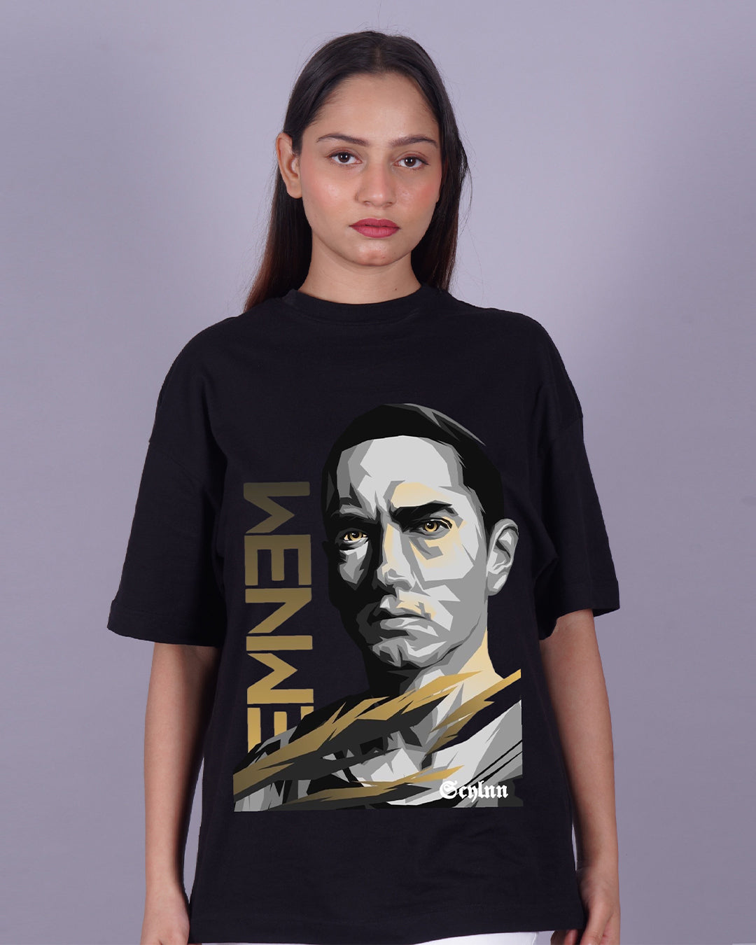 Pair of Women's Eminem Oversized Tees: Eminem Graphic & Eminem (Pack of 2)