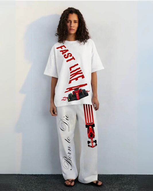 WOMEN'S FIRST BORN CORDSET (WHITE AND WHITE)