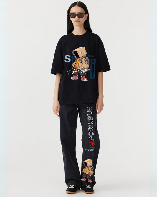 WOMEN'S IMPOSSIBLE FASHION CORDSET (BLACK AND BLACK)