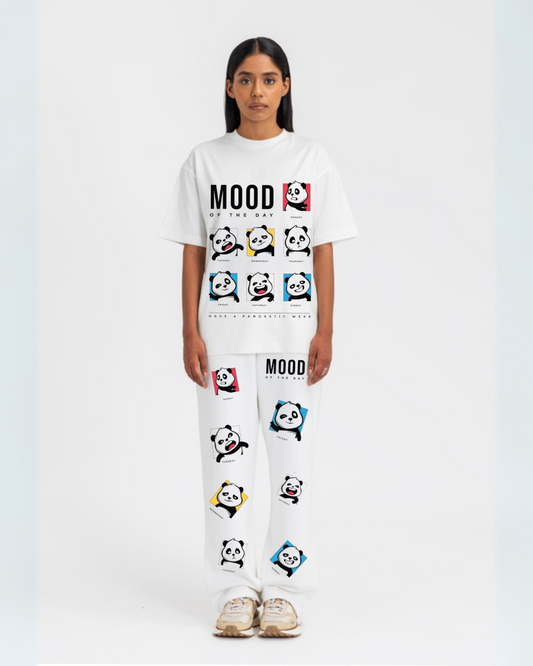 WOMEN'S MOOD OF THE DAY CORDSET (WHITE AND WHITE)