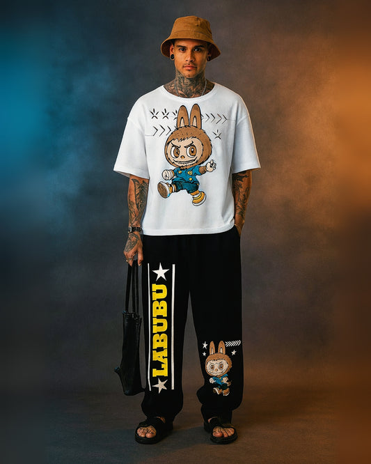 LABUBU Fighter cordset (white and black)