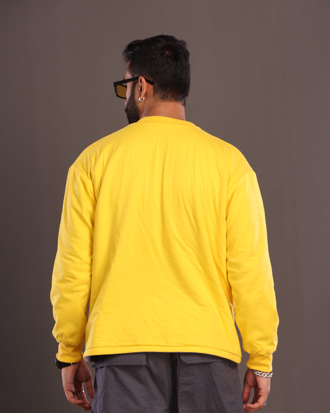 Two Looks, One Sweatshirt - Lilac & Sunflower Yellow Oversized Fit