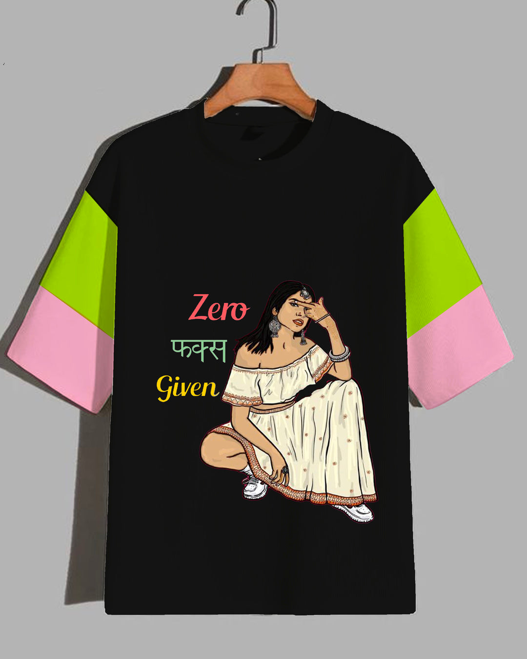 Pack of 2 Dual Sleeves T-Shirts: Krantikaari & Zero Given