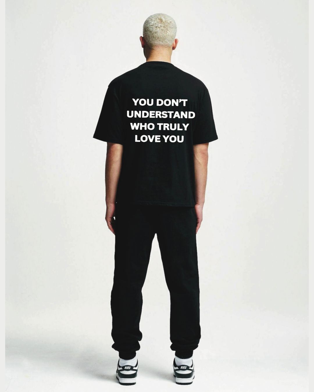 hand urban tee with chain desgin pant cordset (black and black)(*)