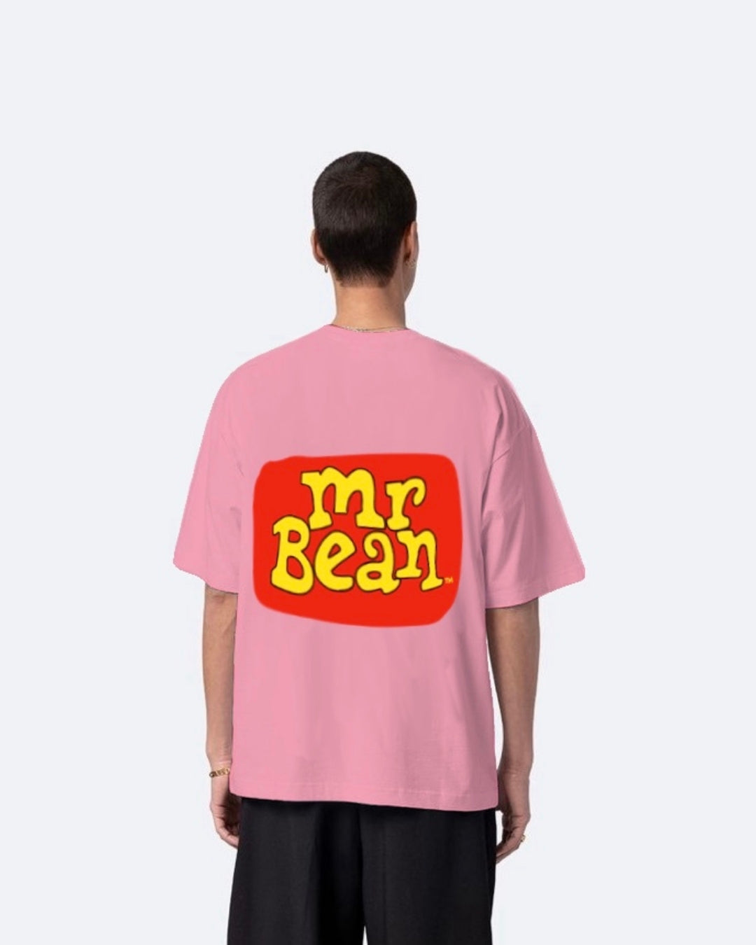 Mr Bean Pink Urban Oversized T-Shirt for Men