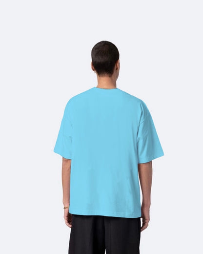 404 Error Blue Urban Oversized T-Shirt for Men