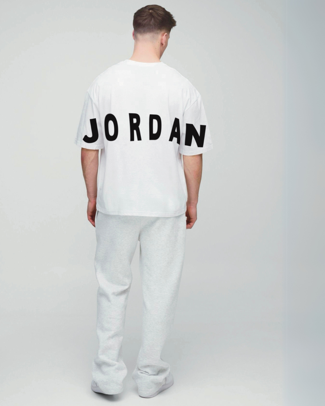 Up Hand Basketball White Oversized Men's Co Ord Set(*)