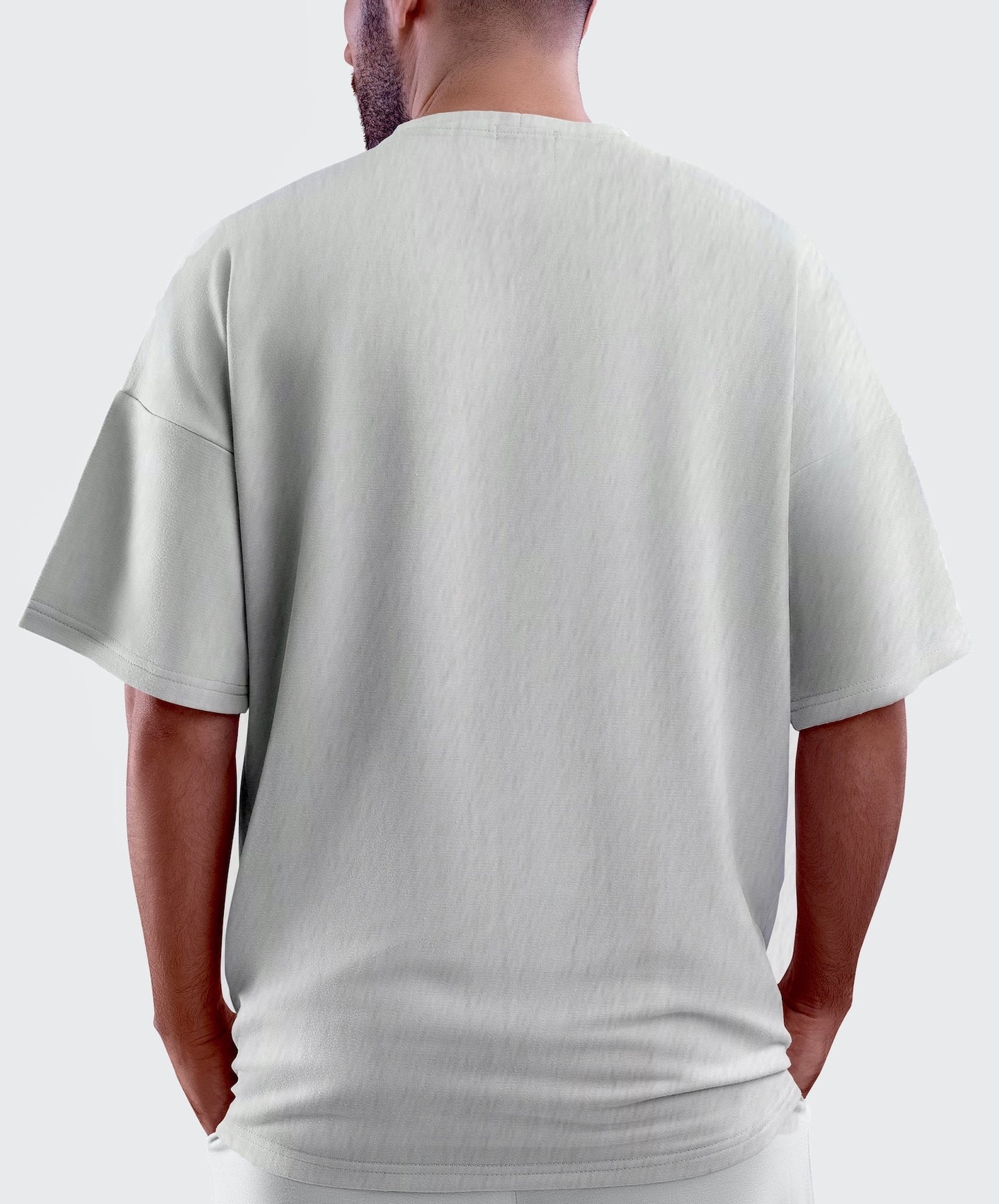 Bom Tom Off-White Urban Oversized T-Shirt for Men