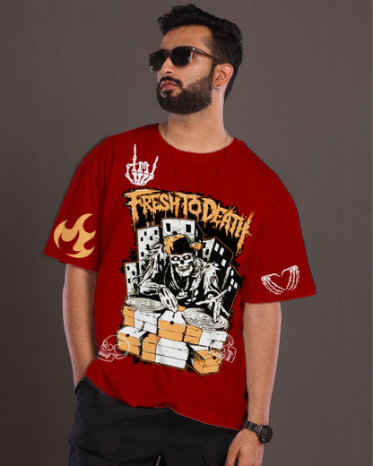 Pack of 2 Men's Oversized T-Shirt: Fresh To Death & Punk Rock