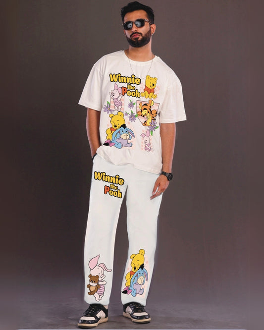 Winnie the Pooh Men's Oversized White and White Coord Set