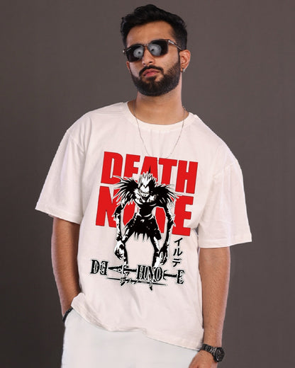 Pack of 2 Men's Oversized T-Shirt: Death Note & Naruto Fire