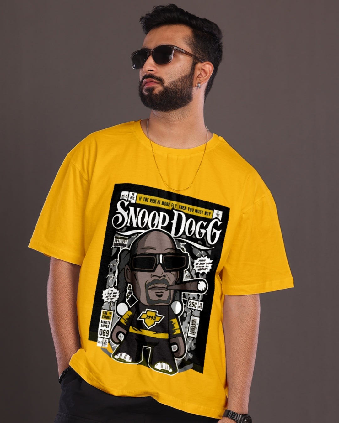 Pack of 2 Men's Oversized T-Shirt: The Mask & Snoop Dogg