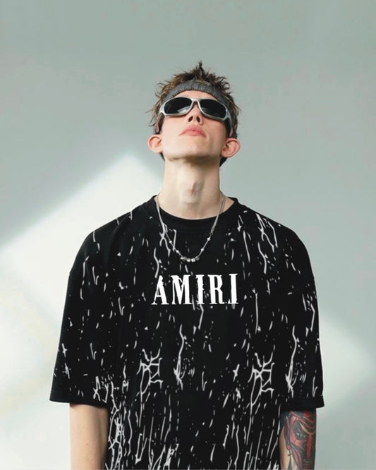 Aujla Amiri Unisex Exclusive Oversized Tee - Black