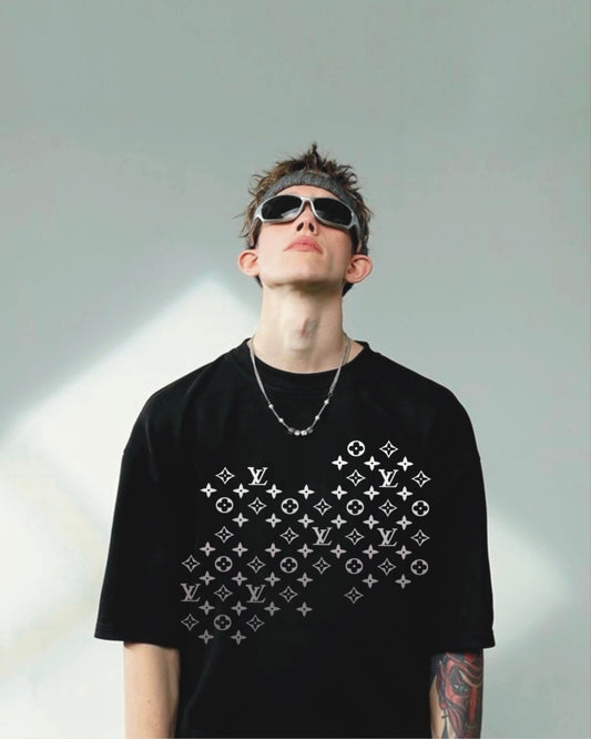 LV Stars Unisex Exclusive Oversized Tee - Black