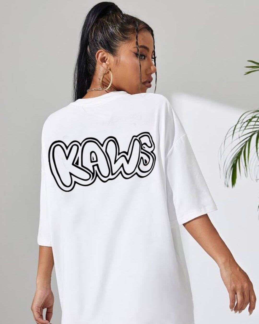 KAWS Unisex Exclusive Oversized Tee - White